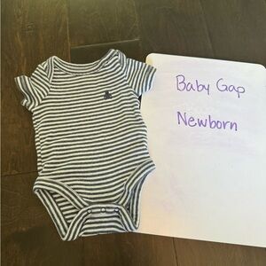 GAP Navy and White Striped Baby One Piece